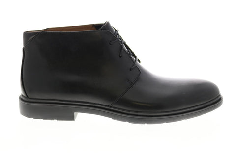 Clarks Un Tailor Mid 26144677 Mens Black Leather Lace Up Chukkas Boots
