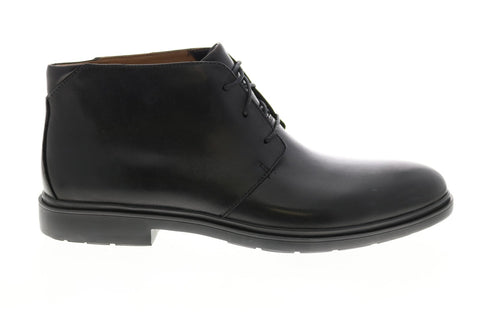 Clarks Un Tailor Mid 26144677 Mens Black Wide Leather Lace Up Chukkas Boots