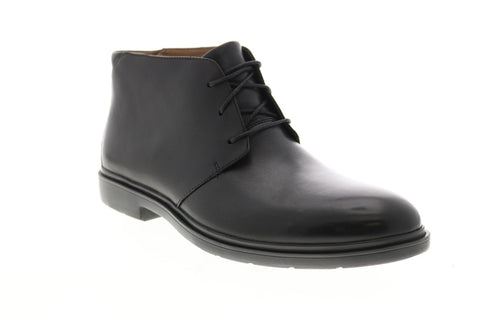Clarks Un Tailor Mid 26144677 Mens Black Wide Leather Lace Up Chukkas Boots