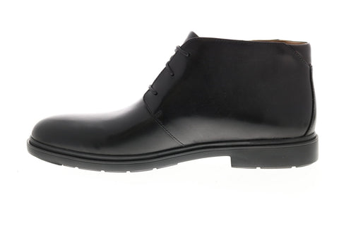 Clarks Un Tailor Mid 26144677 Mens Black Wide Leather Lace Up Chukkas Boots
