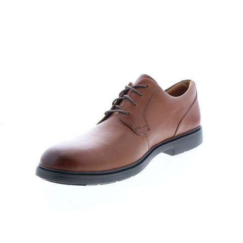 Clarks Un Tailor Tie 26144680 Mens Brown Leather Oxfords Plain Toe Shoes