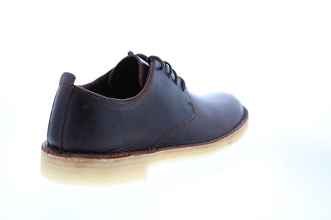 Clarks Desert London 26144690 Womens Brown Leather Oxford Flats Shoes