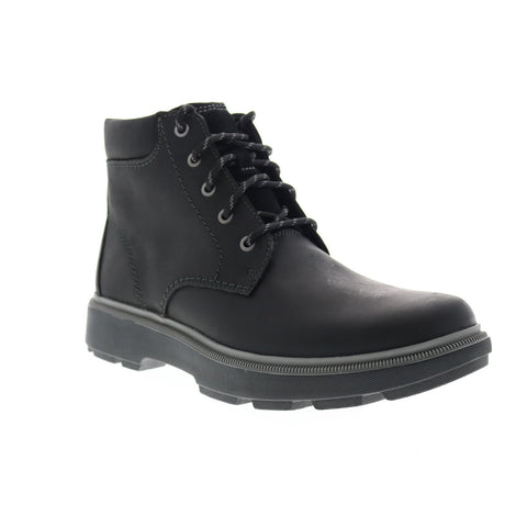 Clarks Dempsey Top 26144736 Mens Black Leather Lace Up Casual Dress Boots