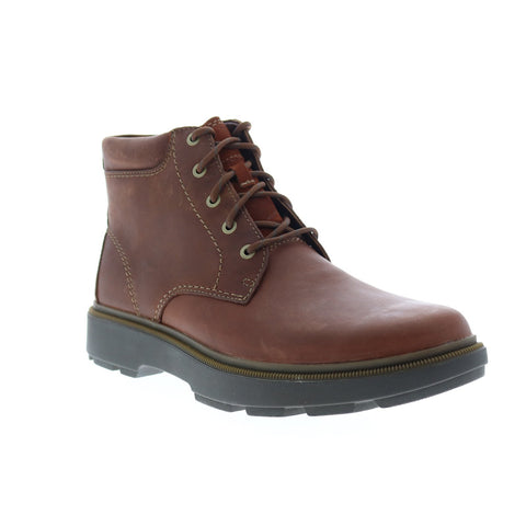 Clarks Dempsey Top 26144737 Mens Brown Leather Lace Up Casual Dress Boots