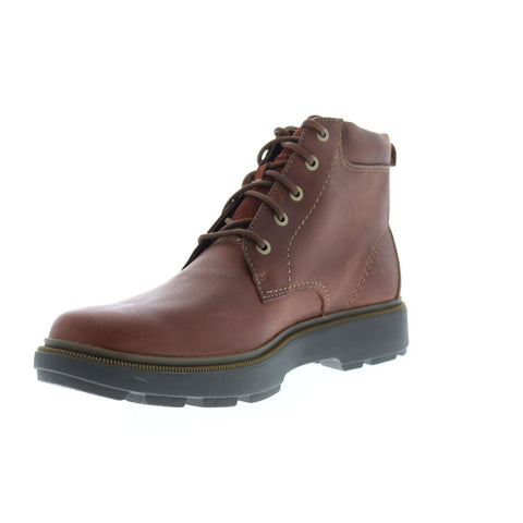 Clarks Dempsey Top 26144737 Mens Brown Leather Lace Up Casual Dress Boots
