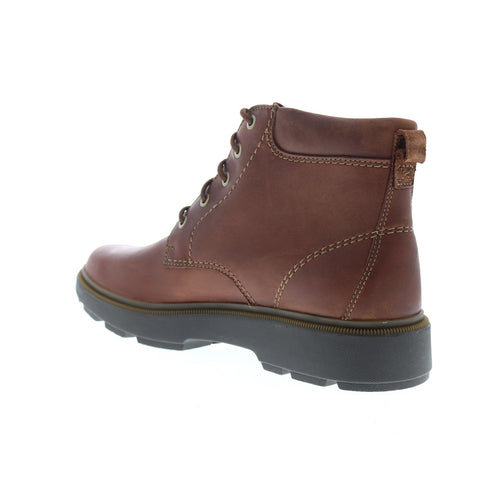 Clarks Dempsey Top 26144737 Mens Brown Leather Lace Up Casual Dress Boots