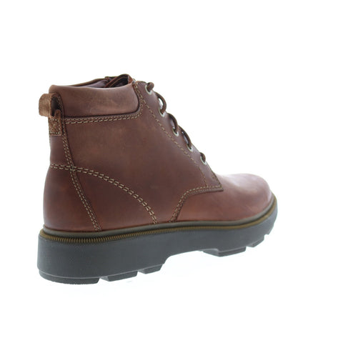 Clarks Dempsey Top 26144737 Mens Brown Leather Lace Up Casual Dress Boots