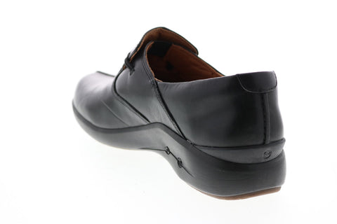 Clarks Un Loop Walk 2 26144757 Womens Black Leather Loafer Flats Shoes