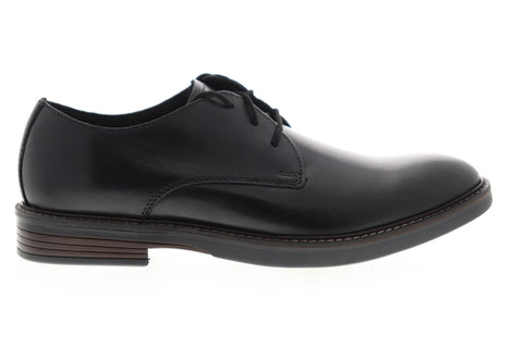 Clarks Paulson Plain 26144792 Mens Black Leather Dress Lace Up Oxfords Shoes