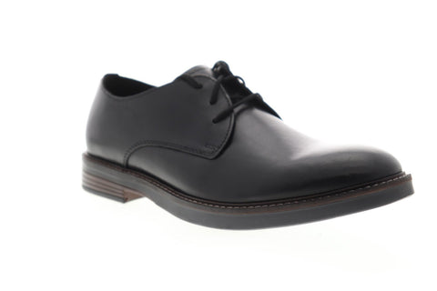 Clarks Paulson Plain 26144792 Mens Black Leather Dress Lace Up Oxfords Shoes