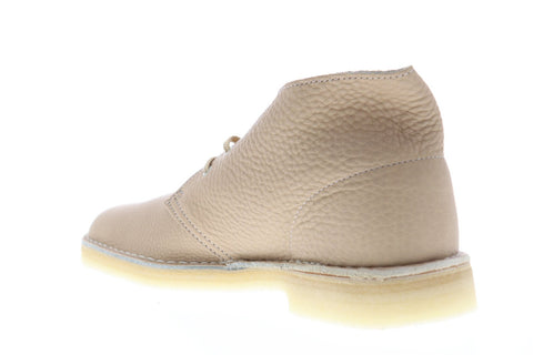 Clarks Desert Boot Mens Beige Leather Chukkas Lace Up Boots Shoes