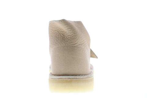Clarks Desert Boot Mens Beige Leather Chukkas Lace Up Boots Shoes