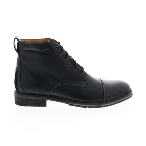Clarks Clarkdale Hill 26144863 Mens Black Leather Lace Up Casual Dress Boots
