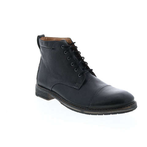 Clarks Clarkdale Hill 26144863 Mens Black Leather Lace Up Casual Dress Boots