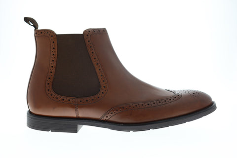 Clarks Ronnie Top 26144927 Mens Brown Leather Lace Up Chelsea Boots