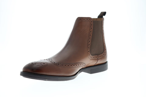 Clarks Ronnie Top 26144927 Mens Brown Leather Lace Up Chelsea Boots