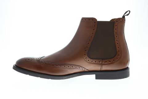 Clarks Ronnie Top 26144927 Mens Brown Leather Lace Up Chelsea Boots