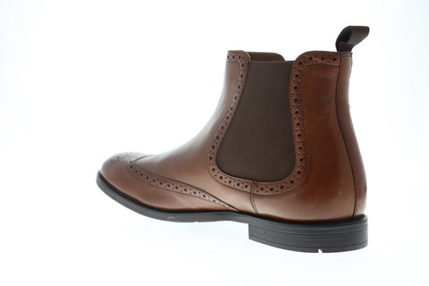 Clarks Ronnie Top 26144927 Mens Brown Leather Lace Up Chelsea Boots