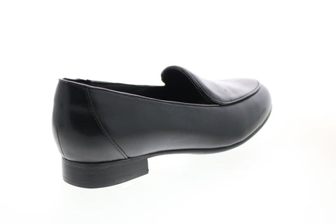 Clarks Un Blush Ease 26144968 Womens Black Leather Loafer Flats Shoes