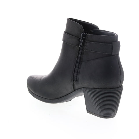 Clarks Un Lindel Lo 26145205 Womens Black Leather Ankle & Booties Boots