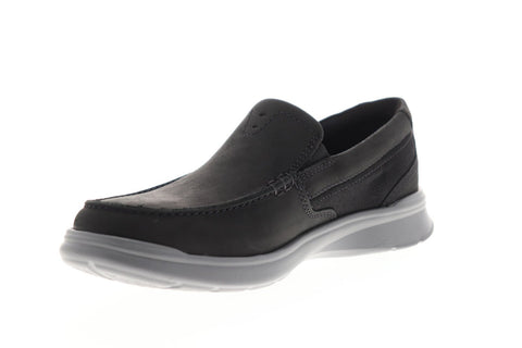 Clarks Cotrell Easy 26145297 Mens Black Nubuck Casual Slip On Loafers Shoes