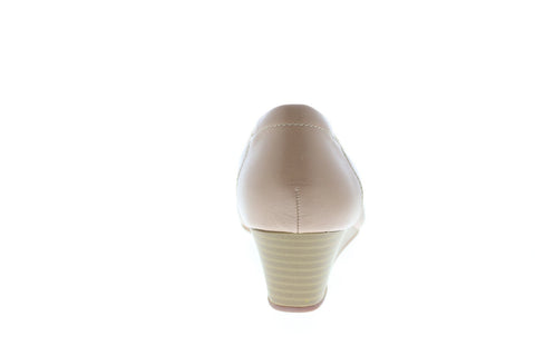 Clarks Mallory Berry 26145335 Womens Beige Leather Ballet Flats Shoes