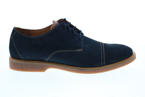 Clarks Atticus Cap 26145342 Mens Blue Nubuck Cap Toe Oxfords Shoes - Ruze Shoes Clarks Atticus Cap 26145342 Mens Blue Nubuck Cap Toe Oxfords Shoes - Ruze Shoes