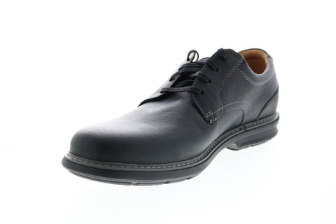 Clarks Rendell Plain 26145346 Mens Black Plain Toe Oxfords & Lace Ups Shoes 