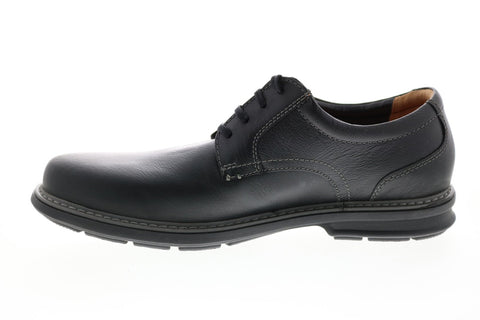 Clarks Rendell Plain 26145346 Mens Black Plain Toe Oxfords & Lace Ups Shoes 