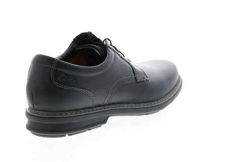 Clarks Rendell Plain 26145346 Mens Black Plain Toe Oxfords & Lace Ups Shoes 