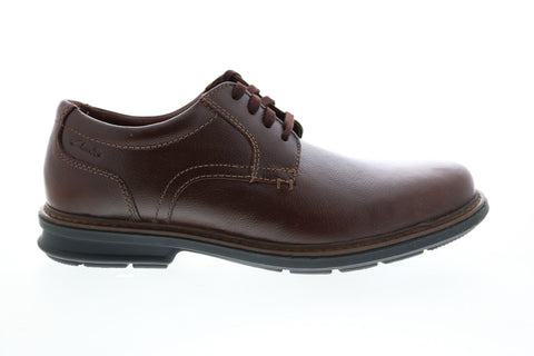 Clarks Rendell Plain 26145347 Mens Brown Plain Toe Oxfords & Lace Ups Shoes 