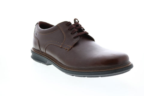 Clarks Rendell Plain 26145347 Mens Brown Leather Plain Toe Oxfords Shoes