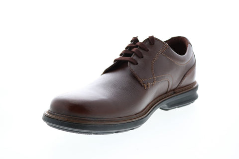Clarks Rendell Plain 26145347 Mens Brown Leather Plain Toe Oxfords Shoes