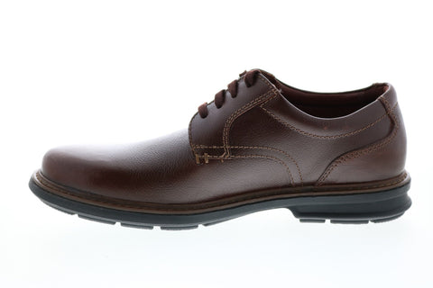 Clarks Rendell Plain 26145347 Mens Brown Leather Plain Toe Oxfords Shoes