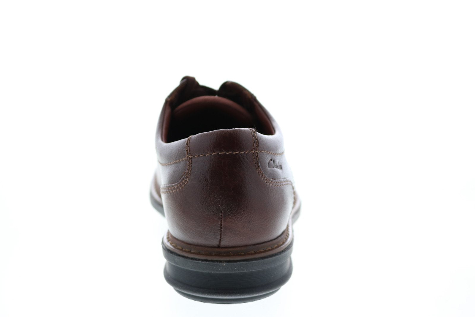Clarks Rendell Plain Mens Brown Wide Plain Toe Oxfords & Lace Ups Shoes Size 10w Collection By Clarks Rendell Plain Brown Leather Mens Size  main image 4