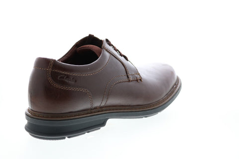 Clarks Rendell Plain 26145347 Mens Brown Plain Toe Oxfords & Lace Ups Shoes 