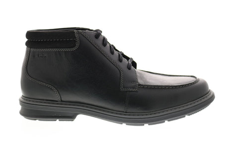 Clarks Rendell Rise 26145349 Mens Black Wide Leather Lace Up Chukkas Boots
