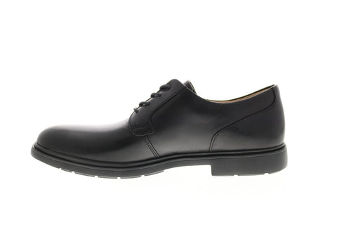 Clarks Un Tailor Tie 26145441 Mens Black Leather Oxfords Plain Toe Shoes