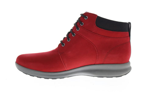 Clarks Un Adorn Walk 26145468 Womens Red Nubuck Lace Up Casual Dress Boots