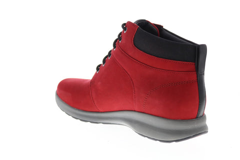 Clarks Un Adorn Walk 26145468 Womens Red Nubuck Lace Up Casual Dress Boots