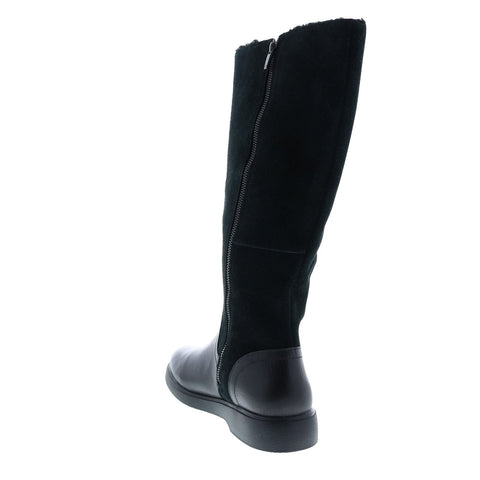 Clarks Un Elda Hi 26145484 Womens Black Suede Zipper Casual Dress Boots