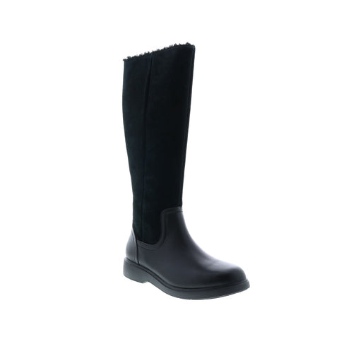 Clarks Un Elda Hi 26145484 Womens Black Leather Zipper knee High Boots