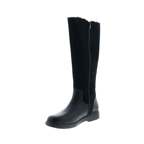 Clarks Un Elda Hi 26145484 Womens Black Leather Zipper knee High Boots