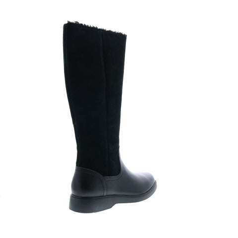 Clarks Un Elda Hi 26145484 Womens Black Leather Zipper knee High Boots