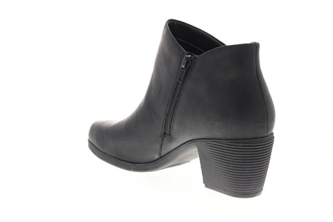 Clarks Un Lindel Zip 26145612 Womens Black Leather Ankle & Booties Boots