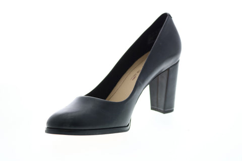 Clarks Kaylin Cara 26145688 Womens Black Leather Slip On Pumps Heels Shoes