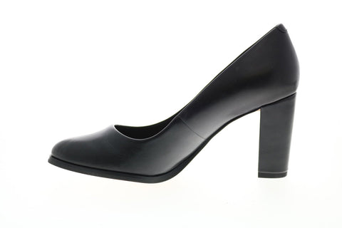 Clarks Kaylin Cara 26145688 Womens Black Leather Slip On Pumps Heels Shoes