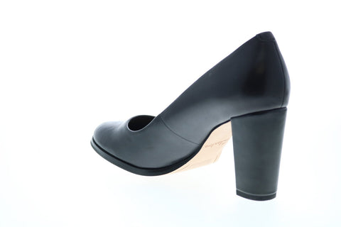 Clarks Kaylin Cara 26145688 Womens Black Leather Slip On Pumps Heels Shoes