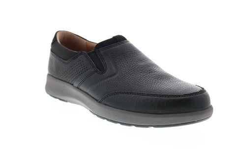 Clarks Un Trail Step 26145868 Mens Black Leather Loafers & Slip Ons Casual Shoes