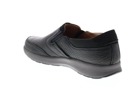 Clarks Un Trail Step 26145868 Mens Black Leather Loafers & Slip Ons Casual Shoes